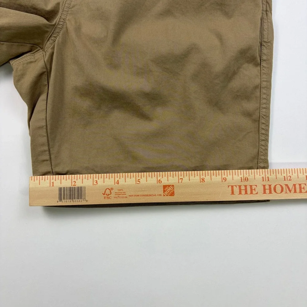 J. Crew Dock Shorts Mens Medium Brown Khaki Stretch Cotton Pull On 8in